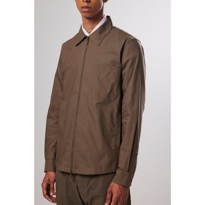 NN.07 Philip Zip 1680 Clay Maat: S | Casual Overhemden Outlet | Heren | Bruin