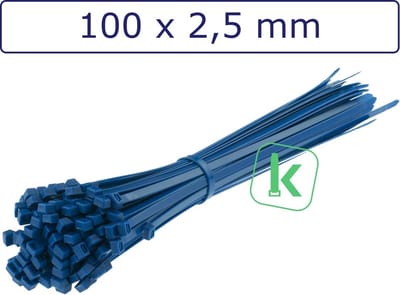 PRO-TIE® - Tyraps, kabelbinders 100 x 2,5 mm Blauw (Zak 100 stuks) (tiewrap/tyrap/tie-wrap/bundelbandje/colsonbandje/)