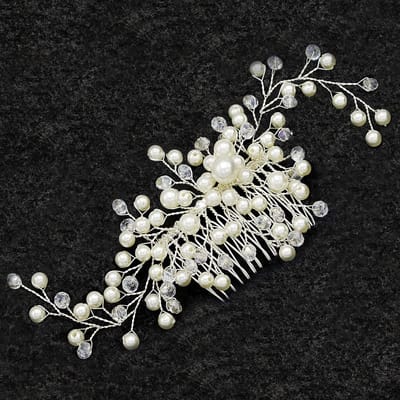 Elegante Haaraccessoires voor Bruidskapsels, Kristallen Haarcombs, Bloemige Haarversieringen en Haarparels voor Bruiloft Decoratie