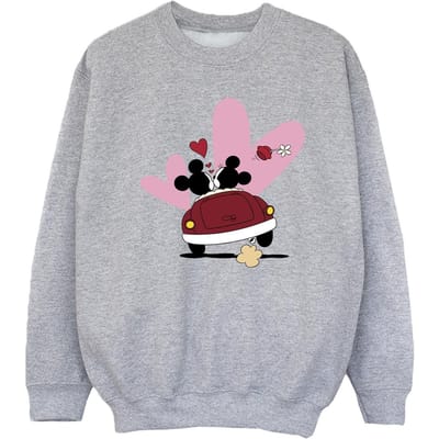 Disney Meisjes Mickey Mouse Car Print Sweatshirt (Sportgrijs)