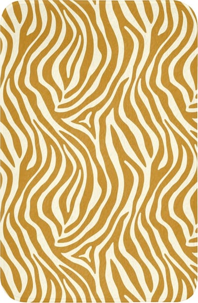 WC mat 40x60 cm - Antislip - Zebra - Klassiek - Oker - Geel - Toiletmat - Vloermat - Douchemat - Toilet tapijt - Toiletmatten