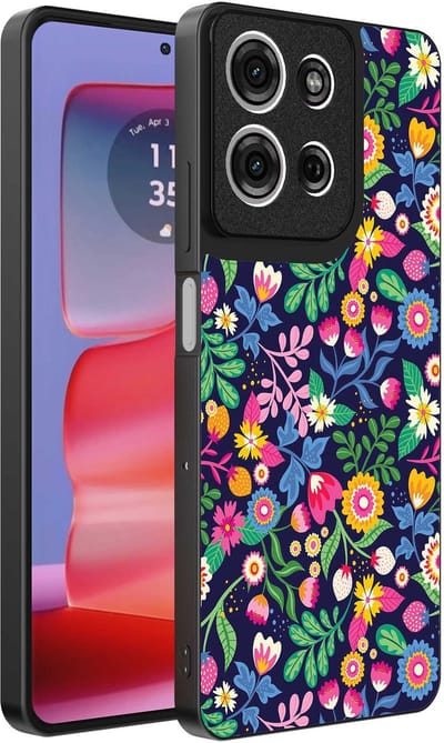 Geschikt voor Motorola Edge 50 Pro Telefoonhoesje met bloemen opdruk - TPU backcover case flower design - Smartphonica geschikt voor Motorola Edge 50 Pro