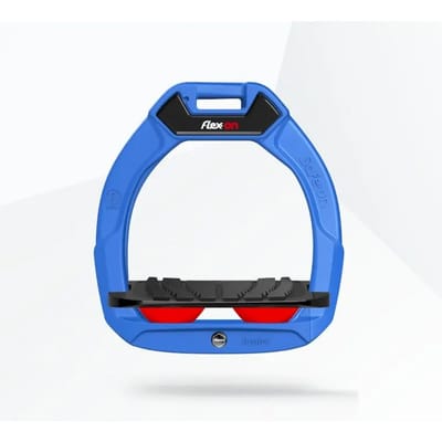 Veiligheidsstijgbeugels Ruiter Ingelaten Grip Blauw/Zwart/Rood Kind Flex-On Safe-On