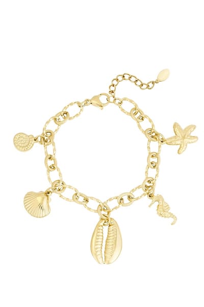 Bedelarmband Wild Sea - Zomer - Must Have - Verkleurt niet - Cadeau - Goudlief