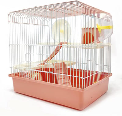DailySupplies® Hamsterkooi met Hamsterspeelgoed - Rattenkooi - Hamster Kooi met 3 Verdiepingen - 34L x 25W x 33H CM