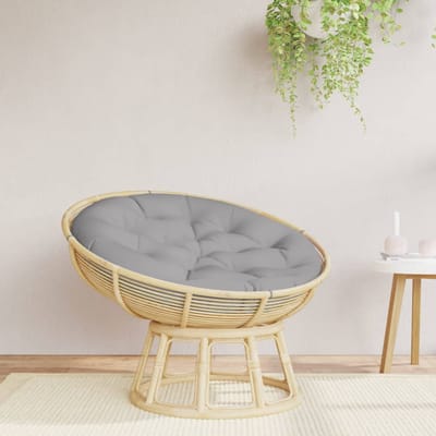 vidaXL - Zitkussen - rond - Ø - 100x11 - cm - oxford - stof - grijs