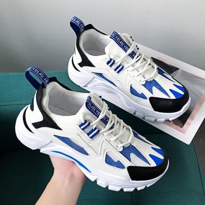 Herensneakers In Zomer Nieuwe Mode Heren Casual Schoenen Koreaanse Stijl Herenschoenen Hardloopschoenen Hoogteverhogende Papa Schoenen 44 gray