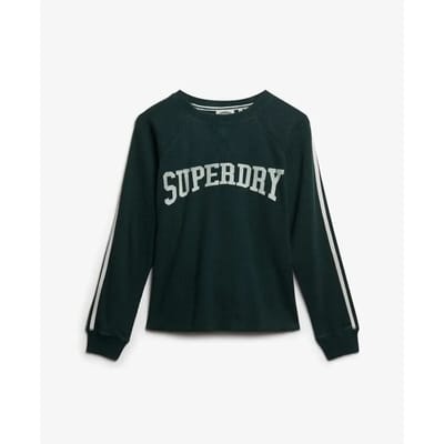 Superdry - Athletic Essentials top met lange mouwen en print - Dames - Lange mouwen shirts