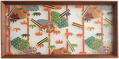 Houten Dienblad - Serveerplateau - Eten Serveren - Combinatie Hout Glas - Groot Klein - Natuurlijk