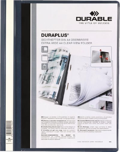 Snelhechtmap durable duraplus a4 donkerblauw | 25 stuks