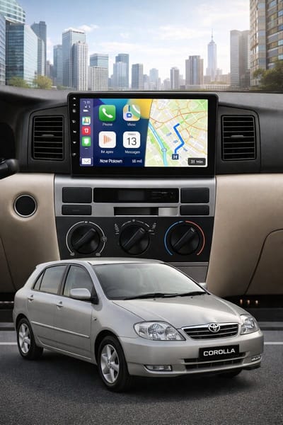 ADIVOX T1 9 inch geschikt voor Toyota Corolla Ex E120 2007-2012 Android 15 Carplay/Auto/WiFi/RDS/DSP/DAB+