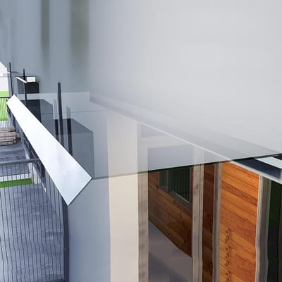 Deurluifel - Buitenbescherming - Weerbestendig - Zelfreinigend paneel - 40 x 100 cm - Helder