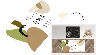 Keukenloper - Loper keuken - Oma - Beste oma ooit - Quotes - Spreuken - 120x60 cm - Keukenloper vinyl