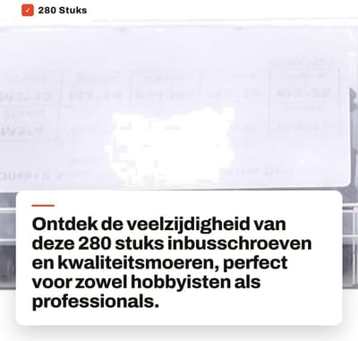 Dailygoods- Inbusschroeven 280 Stuks - Kwaliteitsmoeren 12,9 - Gelegeerd Staal - Roestbestendig - Transparante Doos - 9 Draadlengtes - Schroeven