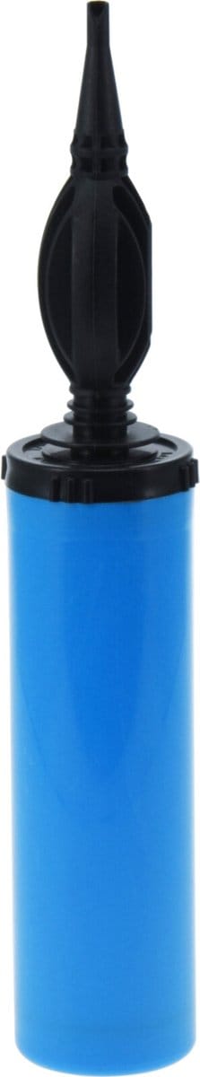 FX Tools Ballonnen opblaaspomp met opzetstuk - kunststof - 28 cm - blauw - voor latex ballonnen