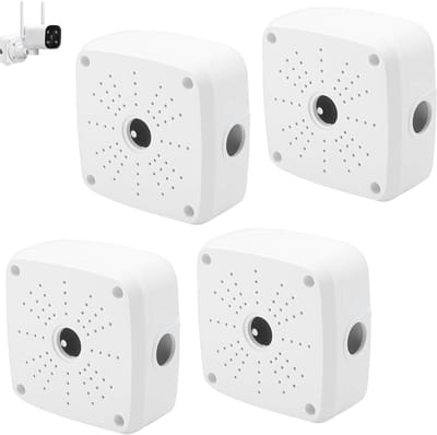 Camera Aansluitdozen - Montageboxen Beveiliging - Bewakingscamera Installatie - Waterdicht Flip Design - 13cm Doorsnee - Wit