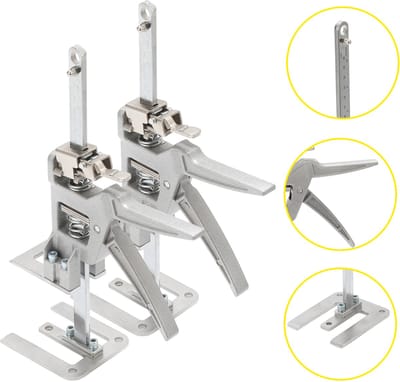 Handkrik 2pcs Meubellifter Meubelverplaatser Platenlift Badkamer Armlifter Arbeidsbesparende Arm Platenliften Tot 150kg, verstelbaar 0cm-14,5cm