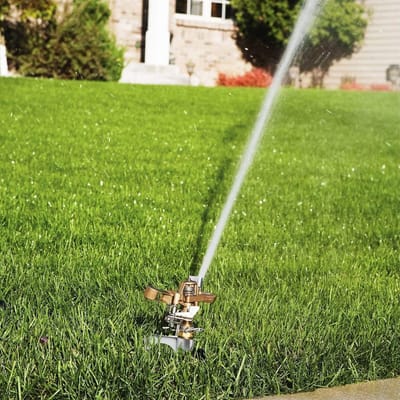 Impulse Garden Sprinkler - 360° Heavy Impact Lawn Sprinkler - Irrigation Sprinkler met Metal Spike voor Wateren van Planten - Bloemen - Groenten