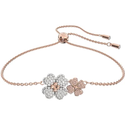 Swarovski Latisha Armband Bloem, Iridescent Rose Goudkleurig Veelkleurig Dames sieraden 5636591 Shopping Bag white