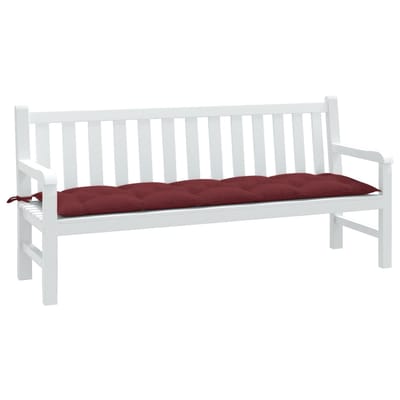 vidaXL - Tuinbankkussen - 180x50x7 - cm - stof - gemêleerd - wijnrood