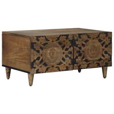 vidaXL - Salontafel - Bruin - 80 - x - 50 - x - 40 - cm - Massief - Mango - Hout
