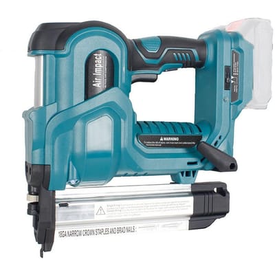 Draadloze spijkermachine Elektrische nietmachine met 200 stuks 32 mm en 200 stuks 50 mm spijkers blauw