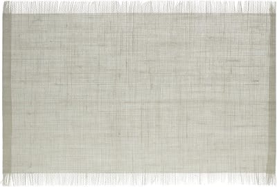 Secret de Gourmet Jute tafel placemat - lichtgrijs - 45 x 30 cm - Onderleggers - met rafels