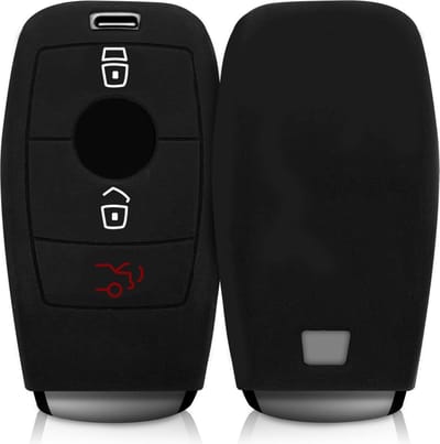 kwmobile autosleutel hoesje geschikt voor Mercedes Benz Smart Key autosleutel (alleen Keyless) hoes - TPU autosleutel behuizing - Beschermende auto sleutel case - Sleuteletui in zwart