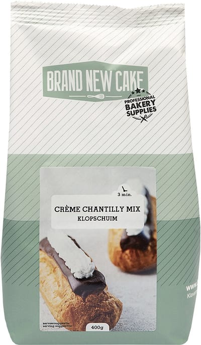 BrandNewCake® Crème Chantilly Mix (Klopschuim) 400gr - Alternatief Voor Botercrème - Taartvulling - Taartdecoratie - Taartversiering