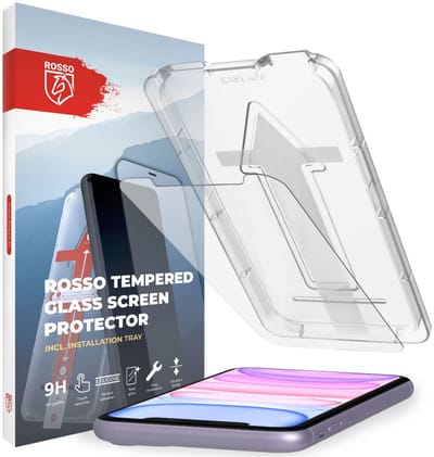 Rosso Screen Protector Geschikt voor Apple iPhone 11 / iPhone XR | Gehard Glas | Case Friendly | Met Installatietray | Eenvoudige montage