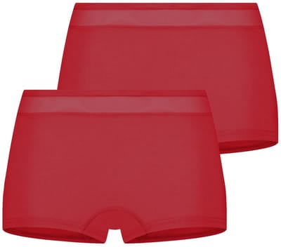 RJ Allure New York 2-Pck Dames Short Donkerrood XL