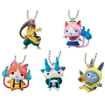 Capsule Speelgoed Yo-kai Watch JIBANYAN 5 Soorten Schattige Actiefiguur Telefoon Bedeltjes Hanger Echt Gashapon white