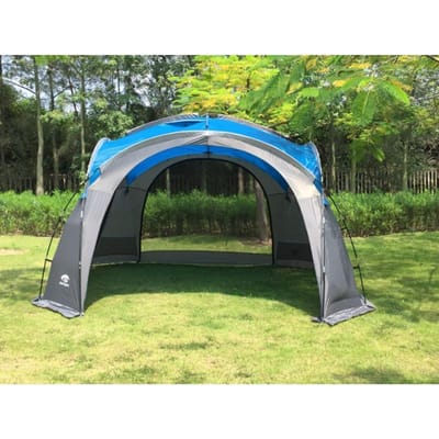 Nieuwe Buiten Extra Hoogte Extra Groot plus Omringende Strand Luifel Luifel Draagbare Opvouwbare Reclame Tent Zonnescherm Tent 370X370X220CM blauw