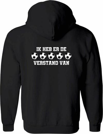 Ik heb er de ballen verstand van - Oranje elftal WK / EK voetbal kampioenschap - feest kleding - grappige zinnen, spreuken en teksten - Vest - Dames - Heren - Zwart - Maat XXL