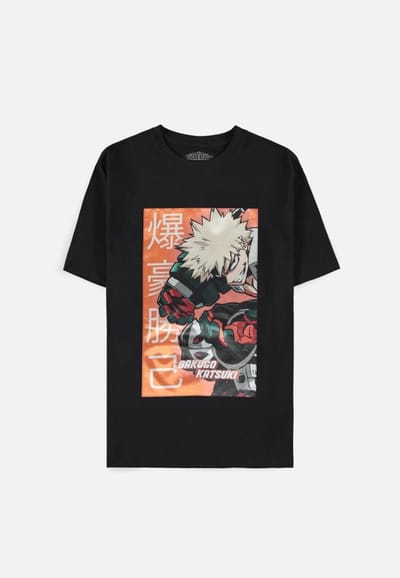 My Hero Academia Heren Tshirt -XL- Bakugo Katsuki Zwart