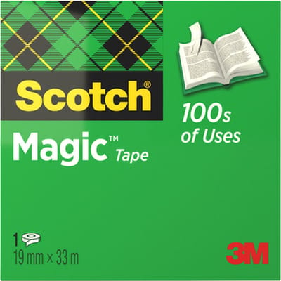 Plakband Scotch Magic Transparant 19 mm x 33 m (12 Stuks)