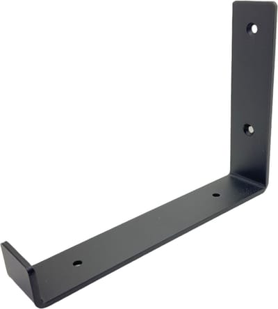 Maison DAM - Plankdrager L vorm up - Plankdrager – Voor een plank 20cm – Mat zwart - Incl. bevestigingsmateriaal + schroefbit