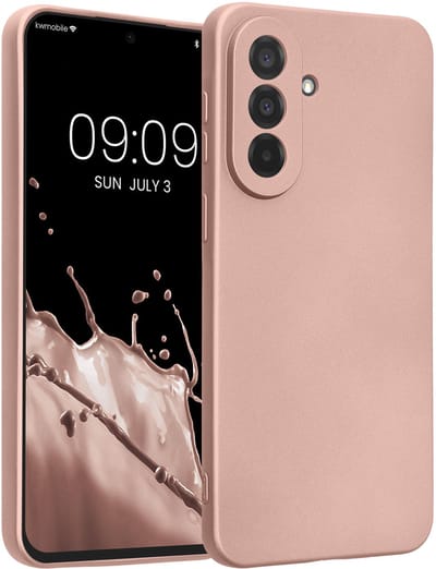 kwmobile metallic telefoonhoesje van TPU - geschikt voor Samsung Galaxy A37 5G - Flexible case voor smartphone - In metallic roségoud