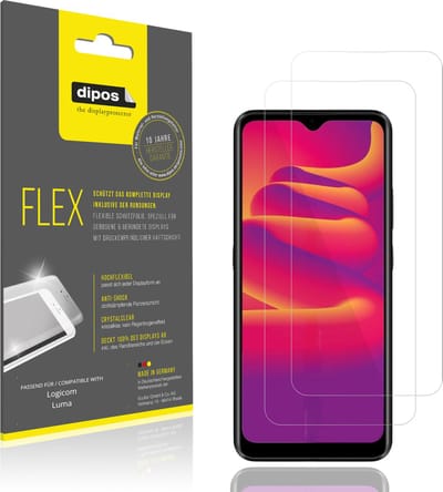 dipos – 2x Beschermfolie geschikt voor Logicom Luma | 3D Full Cover Screenprotector | 100% Passend