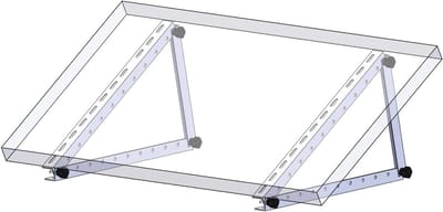 Zonnepaneel Houder - PV Montage Beugels - Zonne-energie Opwekken - Verstelbare Hoek - 104cm - Aluminium