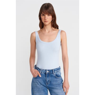 Mouwloos Geribbeld Katoenmix Bodysuit