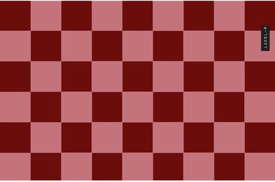 Inductiebeschermer geblokt 60x52cm donkerrood roze