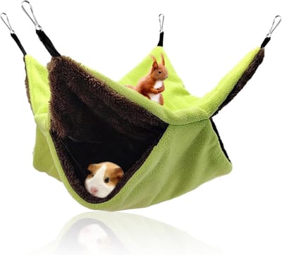 Daity Hangmat voor cavia's - hangmat voor huisdierenkooi - warme kooi - hangmat voor huisdierenhamsters - hangmat voor huisdierenkooi - geschikt voor fretten - suikereekhoorns - ratten en kleine dieren