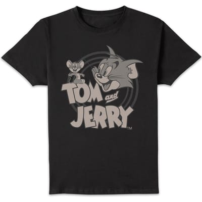 Tom and Jerry Circle T-shirt - Zwart - L