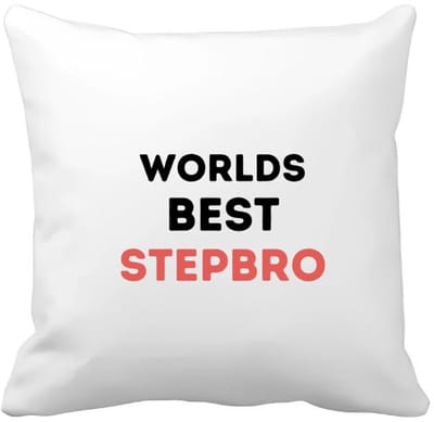 Akyol - worlds best stepbro Kussen hoes - Broer - de beste stiefbroer - verjaardagscadeau - verjaardag - cadeau - cadeautje voor broer - broer artikelen - kado - geschenk - gift - 40 bij 40 cm