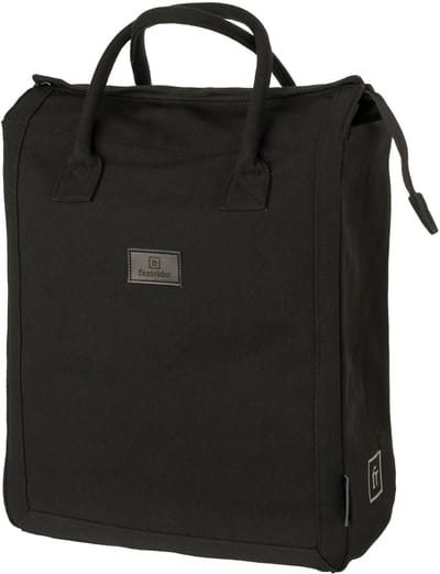 Fastrider Classic Shopper - Fietstas - 20L - Zwart - Waterafstotend Canvas - Click'nGo-haken - Boodschappentas - Reflecterend
