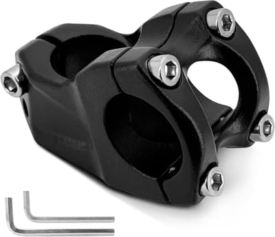 Aluminium stuurpen 31.8 mm met 50 mm hoogte en 30° hoek voor MTB en BMX fietsen, inclusief gereedschap