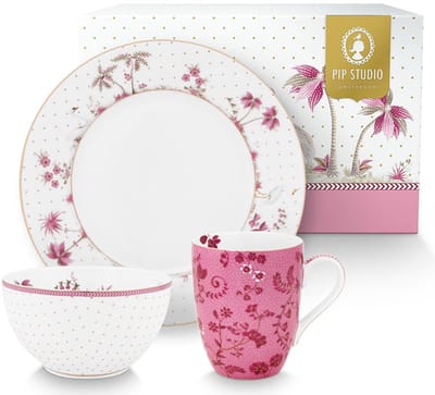 Pip studio Ontbijt Set/3 Jolie Roze porselein