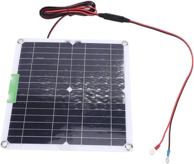 Zonnepaneel Kit - Zonne Oplader - Accu Onderhoud - Intelligente MPPT Controller - 20 Watt - Zwart
