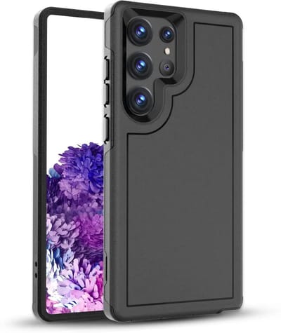 Hoesje Geschikt voor Samsung Galaxy S23 Ultra - Compatibel met MagSafe - Back Cover met Magneet - Dual-Layer Hybride Case Zwart